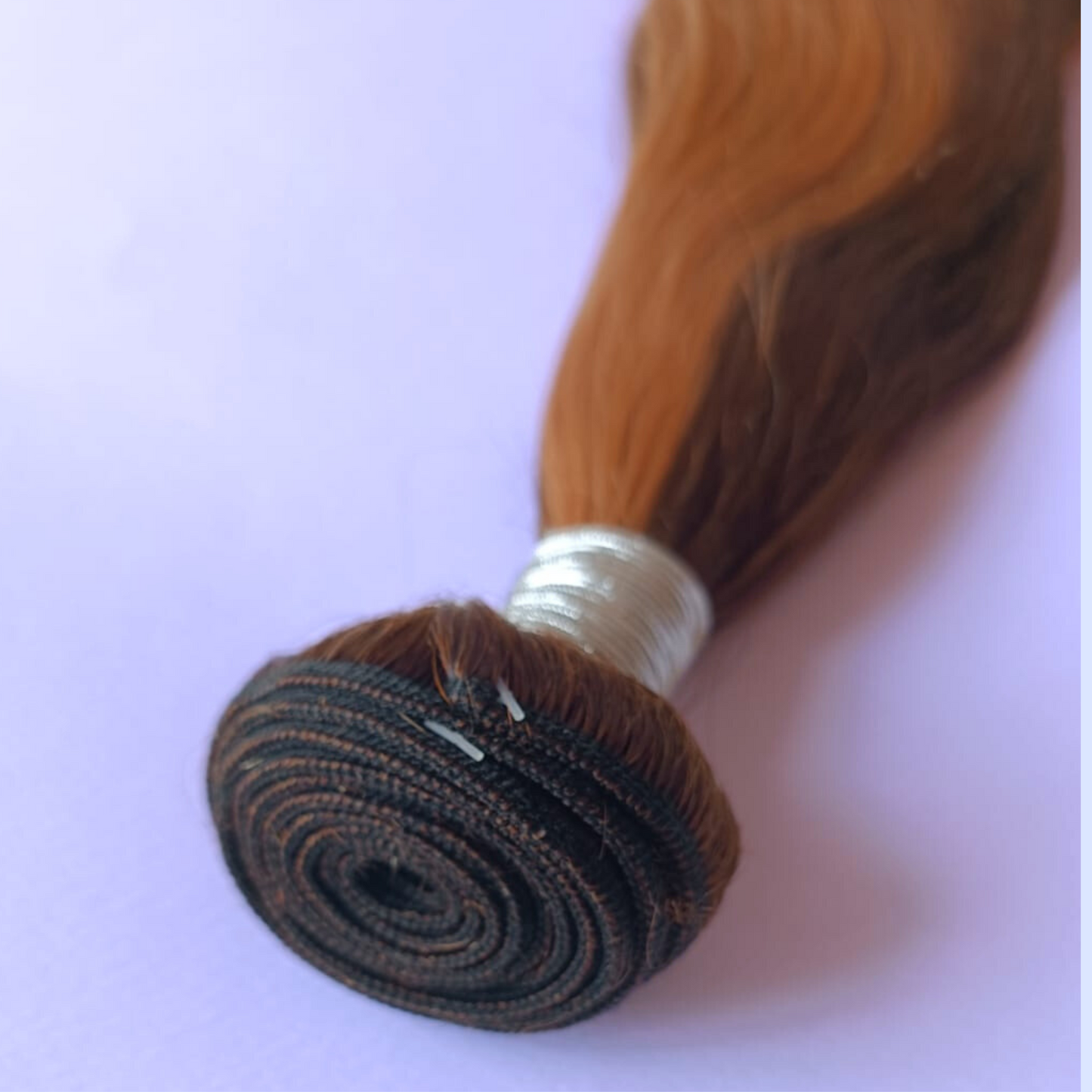 Dark Brown with Honey Blonde Highlights Straight Hair Bundle - 100% Human Hair