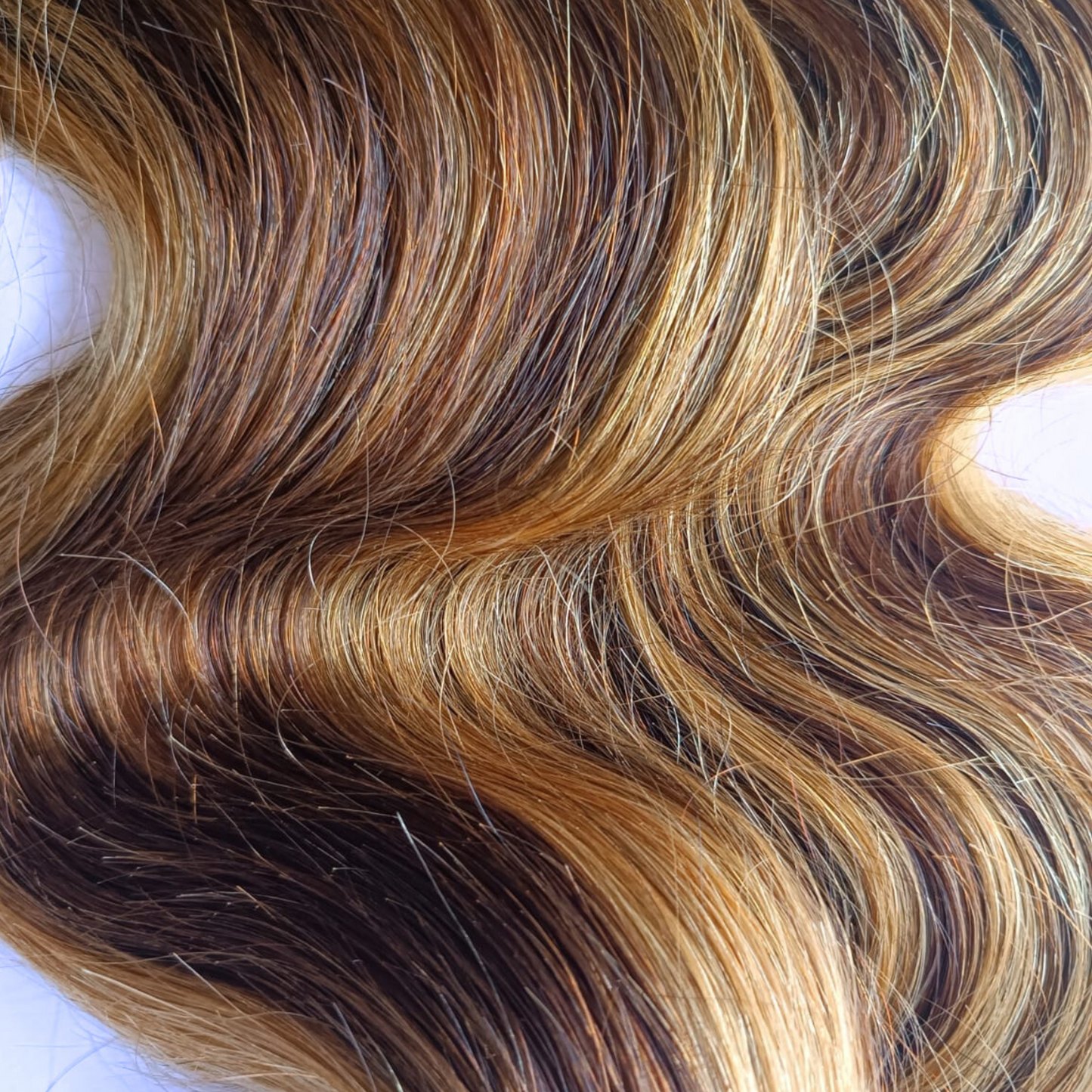 Dark Brown with Honey Blonde Highlights Body Wave Hair Bundle - 100% Human Hair
